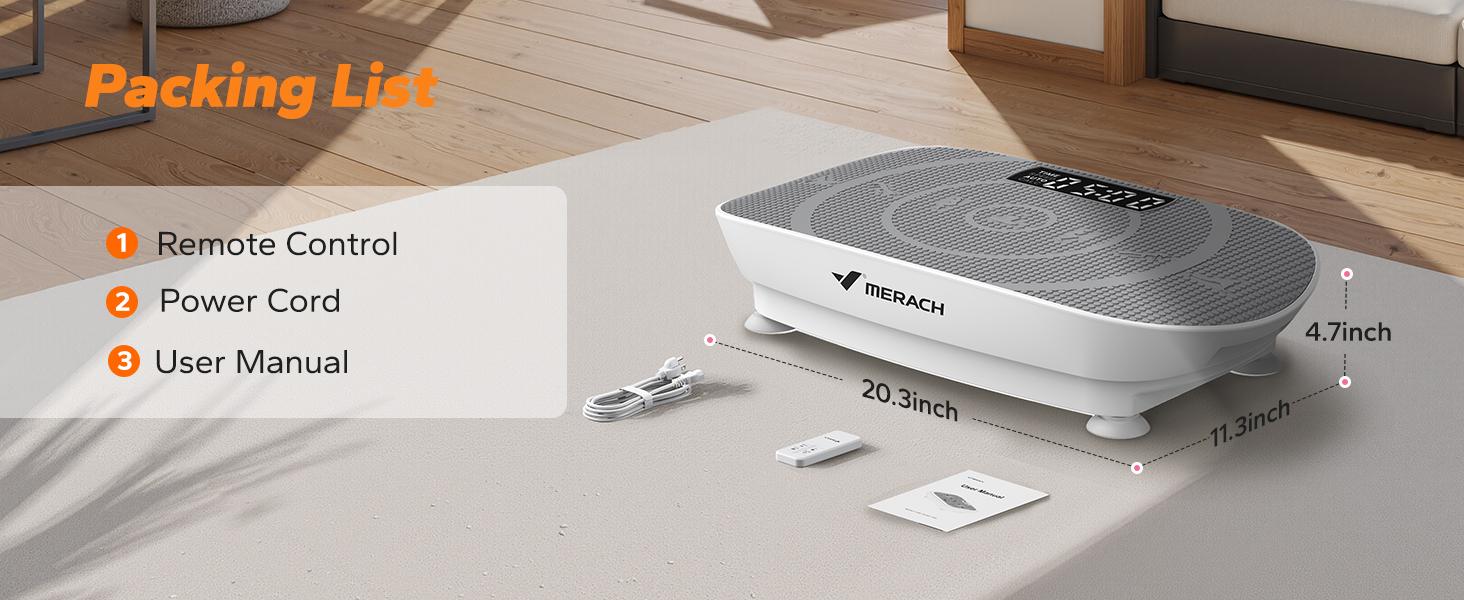 Merach Slim Vibration Plate Exercise Machine with Lymphatic Drainage Feature Compact Design Fitness Home Gym Equipment Whole Body Workout Vibrations Merach Slim Vibration Plate Exercise Machine with Lymphatic Drainage Feature Compact Design Fitness Home Gym Equipment Whole Body Workout Vibrations