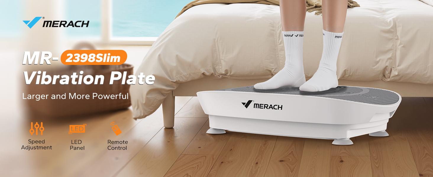 Merach Slim Vibration Plate Exercise Machine with Lymphatic Drainage Feature Compact Design Fitness Home Gym Equipment Whole Body Workout Vibrations Merach Slim Vibration Plate Exercise Machine with Lymphatic Drainage Feature Compact Design Fitness Home Gym Equipment Whole Body Workout Vibrations